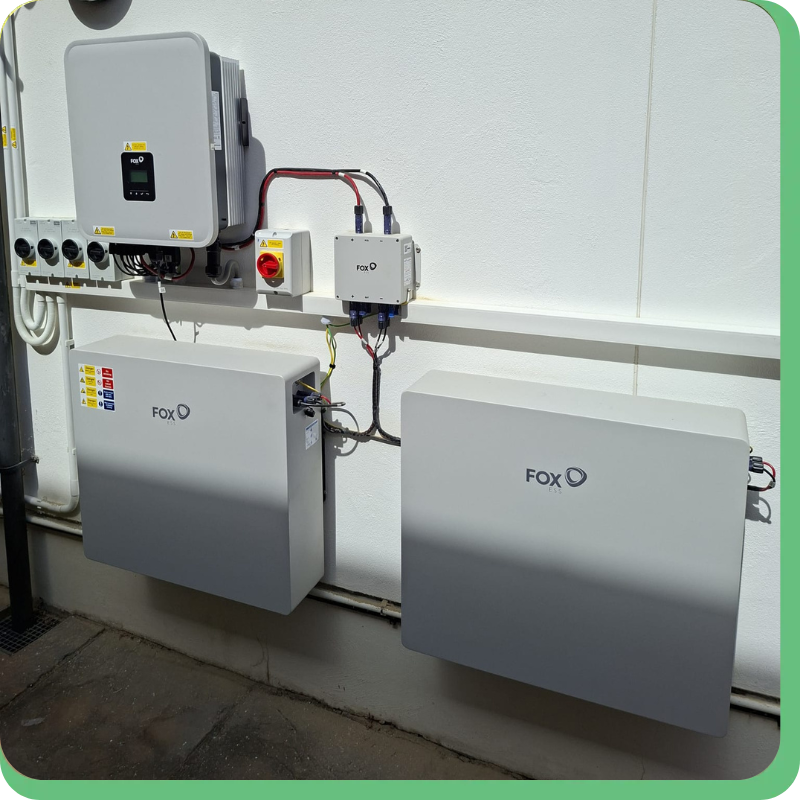 Solar panel battery storage